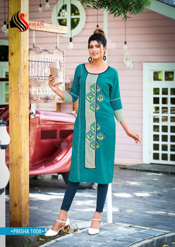 Sawan-Prisha-1 Designer Exclusive Kurti With Bottom Collection